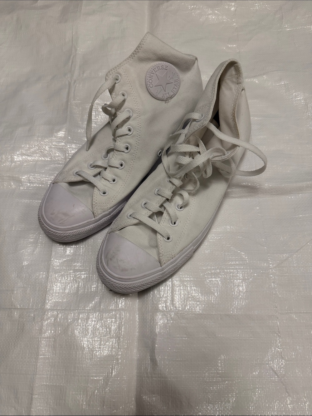 Converse White High-Top Canvas Sneakers